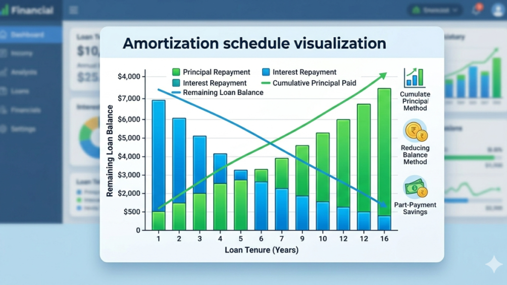 mortization schedule visualization